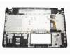 Clavier incl. topcase US (anglais) noir/argent avec rétro-éclairage original pour Asus N56VJ
