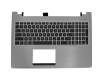 Clavier incl. topcase US (anglais) noir/argent original pour Asus A56CB