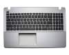 Clavier incl. topcase US (anglais) noir/gris original pour Asus K550CC