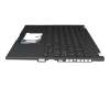 Clavier incl. topcase US (anglais) noir/noir avec rétro-éclairage original pour Asus GV301QC