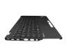 Clavier incl. topcase US (anglais) noir/noir avec rétro-éclairage original pour Fujitsu LifeBook U9312