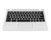 EAZHN001020 original Acer clavier incl. topcase DE (allemand) noir/blanc