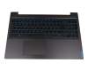 FG541_KB_BRK_Asssy_BL original Lenovo clavier incl. topcase PO (portugais) noir/bleu/noir avec rétro-éclairage