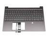 H711203212867 original Lenovo clavier incl. topcase DE (allemand) gris/gris avec rétro-éclairage
