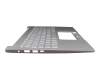 HQ20720681007 original Acer clavier incl. topcase DE (allemand) argent/argent avec rétro-éclairage