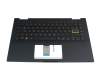 HQ207D060200 original Asus clavier incl. topcase DE (allemand) noir/noir avec rétro-éclairage