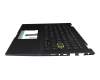 HQ21013052000 original Huaqin clavier incl. topcase DE (allemand) noir/noir avec rétro-éclairage