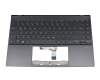 HQ21013183007 original Asus clavier incl. topcase DE (allemand) gris/gris avec rétro-éclairage