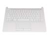 HTS8471606000 original HP clavier incl. topcase DE (allemand) blanc/blanc