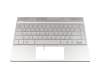 L19542-041 original HP clavier incl. topcase DE (allemand) argent/argent avec rétro-éclairage