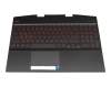 L61524-041 original HP clavier incl. topcase DE (allemand) noir/noir avec rétro-éclairage