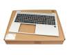 L89917-041 original HP clavier incl. topcase DE (allemand) noir/argent avec rétro-éclairage et mouse stick