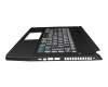 LG4P P90BRL original Acer clavier incl. topcase DE (allemand) noir/transparent/noir avec rétro-éclairage