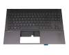 M09321-041 original HP clavier incl. topcase DE (allemand) noir/noir avec rétro-éclairage (Mica Silver Aluminium)