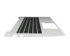 M21742-041 HP clavier incl. topcase DE (allemand) noir/argent avec rétro-éclairage