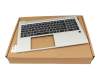 M35816-041N original HP clavier incl. topcase DE (allemand) noir/argent avec rétro-éclairage et mouse stick