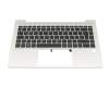 N45428-041 original HP clavier incl. topcase DE (allemand) noir/argent avec rétro-éclairage