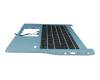NK.I1313.01H original Acer clavier incl. topcase DE (allemand) noir/bleu avec rétro-éclairage