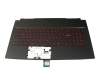 NSK-FB1BN 1D original MSI clavier incl. topcase DE (allemand) noir/rouge/noir avec rétro-éclairage
