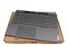 PH5CLXB-GE original Lenovo clavier incl. topcase DE (allemand) gris/gris avec rétro-éclairage