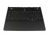 PK0900 original Lenovo clavier incl. topcase UK (anglais) noir/argent avec rétro-éclairage