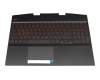 PK132JZ2A10 original HP clavier incl. topcase DE (allemand) noir/noir avec rétro-éclairage