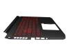 PK133361A13 original Acer clavier incl. topcase DE (allemand) noir/rouge/noir avec rétro-éclairage (GeForce 1650)