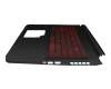PK133361A14 original Acer clavier incl. topcase CH (suisse) noir/rouge/noir avec rétro-éclairage GTX1650