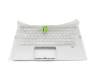 PK1334G1E14 original Acer clavier incl. topcase CH (suisse) argent/argent avec rétro-éclairage