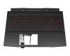 PN119450 original MSI clavier incl. topcase DE (allemand) noir/rouge/noir avec rétro-éclairage