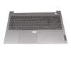 PR5SB-GE original Lenovo clavier incl. topcase DE (allemand) argent/gris avec rétro-éclairage