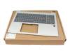 SG-B7310-2DA original HP clavier incl. topcase DE (allemand) gris/argent avec rétro-éclairage