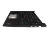 SN21D05733 original Lenovo clavier incl. topcase DE (allemand) noir/noir avec rétro-éclairage et mouse stick