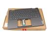 SN21K12207 original Lenovo clavier incl. topcase DE (allemand) gris/gris avec rétro-éclairage