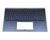 SN2580BL3SG-95750-2DA original LiteOn clavier incl. topcase DE (allemand) bleu/bleu avec rétro-éclairage