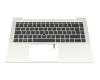 SN9191BL2 original HP clavier incl. topcase DE (allemand) noir/argent avec rétro-éclairage et mouse stick