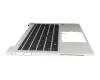 SN9191BL2 original HP clavier incl. topcase DE (allemand) noir/argent avec rétro-éclairage et mouse stick