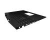 T0007R Clavier incl. topcase DE (allemand) noir/noir avec rétro-éclairage b-stock