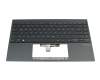 T050A1 Clavier incl. topcase DE (allemand) gris foncé/gris avec rétro-éclairage