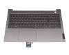 T052L2 Clavier incl. topcase FR (français) noir/gris avec rétro-éclairage