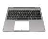 T058C2 Clavier incl. topcase FR (français) gris/gris avec rétro-éclairage