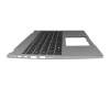 T058C2 Clavier incl. topcase FR (français) gris/gris avec rétro-éclairage