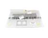 T121CR Clavier incl. topcase US (anglais) noir/argent b-stock