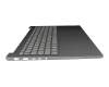 T135LR Clavier incl. topcase DE (allemand) gris/gris avec rétro-éclairage b-stock