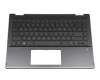 T234864-041 original HP clavier incl. topcase DE (allemand) noir/noir avec rétro-éclairage