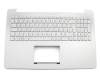 T2501V Clavier incl. topcase DE (allemand) argent/argent avec rétro-éclairage (pour les modèles avec disque