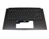 V190622BK1 original Sunrex clavier incl. topcase DE (allemand) gris/gris avec rétro-éclairage