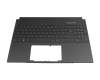 V210826HE1 original Sunrex clavier incl. topcase DE (allemand) noir/noir avec rétro-éclairage