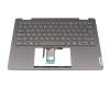 V222320AK3-GR original Sunrex clavier incl. topcase DE (allemand) gris/gris avec rétro-éclairage