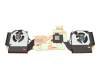 Ventilateur incl. refroidisseur (CPU/GPU) original pour Clevo NP50